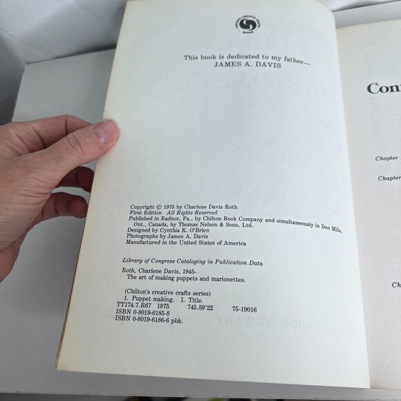 The Art of Making Puppets & Marionettes Charlene Davis Roth 1975 PAPERBACK GOOD - Picture 6 of 12